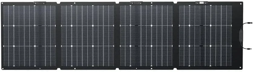 پنل خورشیدی تاشو دو طرفه 220 واتی EF ECOFLOW، همراه با پایه قابل تنظیم، ضد آب IP68 و بادوام برای استفاده خارج از شبکه