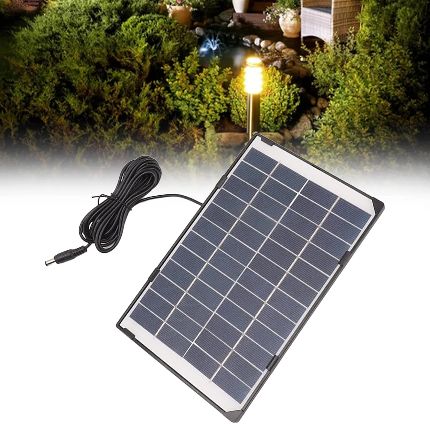 کیت پنل خورشیدی 6 وات 12 ولت Sorandy، پنل خورشیدی پلی کریستالی قابل حمل با خروجی DC، پنل خورشیدی با پشتیبانی قاب برای RV، چراغ خیابان، لامپ باغ، مرغداری، پمپ قایق کیت پنل خورشیدی 6 وات 12 ولت Sorandy، پنل خورشیدی پلی کریستالی قابل حمل با خروجی DC، پنل خورشیدی با پشتیبانی قاب برای RV، چراغ خیابان، لامپ باغ، مرغداری، پمپ قایق