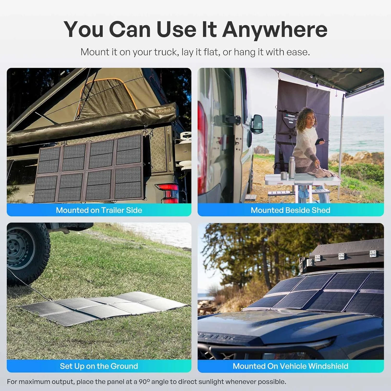 پنل خورشیدی تاشو قابل حمل 200 واتی Renogy، سلول خورشیدی نوع N با بازدهی بالا 25٪، پنل خورشیدی تاشو سبک وزن برای ژنراتور ایستگاه برق، RV، SUV، کامیون، کمپینگ، خانه، خارج از شبکه