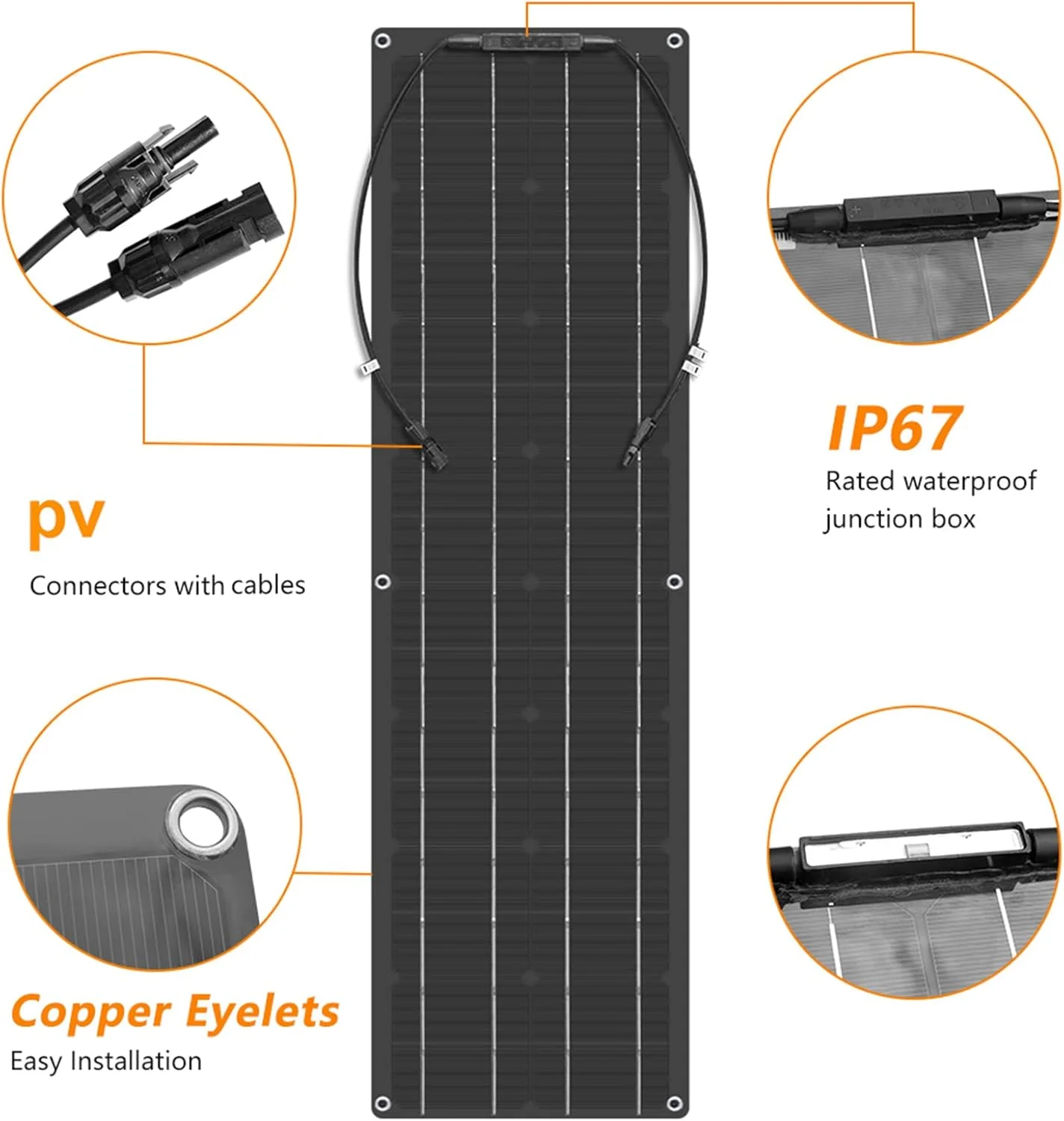 کیت پنل خورشیدی انعطاف پذیر 400 واتی شامل 2 پنل خورشیدی 200 واتی PET، شارژر باتری خورشیدی مونو قابل حمل با کنترلر 40 آمپری برای خودرو، قایق تفریحی، باتری، قایق، کمپر ون کیت پنل خورشیدی انعطاف پذیر 400 واتی شامل 2 پنل خورشیدی 200 واتی PET، شارژر باتری خورشیدی مونو قابل حمل با کنترلر 40 آمپری برای خودرو، قایق تفریحی، باتری، قایق، کمپر ون