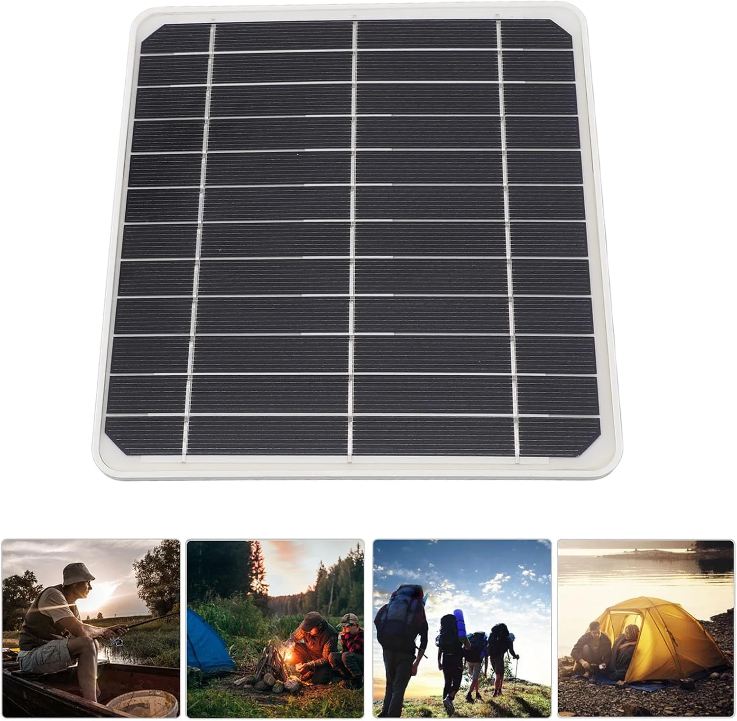 شارژر پنل خورشیدی 20 واتی قابل حمل و ضد آب با پورت USB Type C، سبک وزن برای کوله گردی، پیاده روی، دوچرخه سواری و کمپینگ شارژر پنل خورشیدی 20 واتی قابل حمل و ضد آب با پورت USB Type C، سبک وزن برای کوله گردی، پیاده روی، دوچرخه سواری و کمپینگ