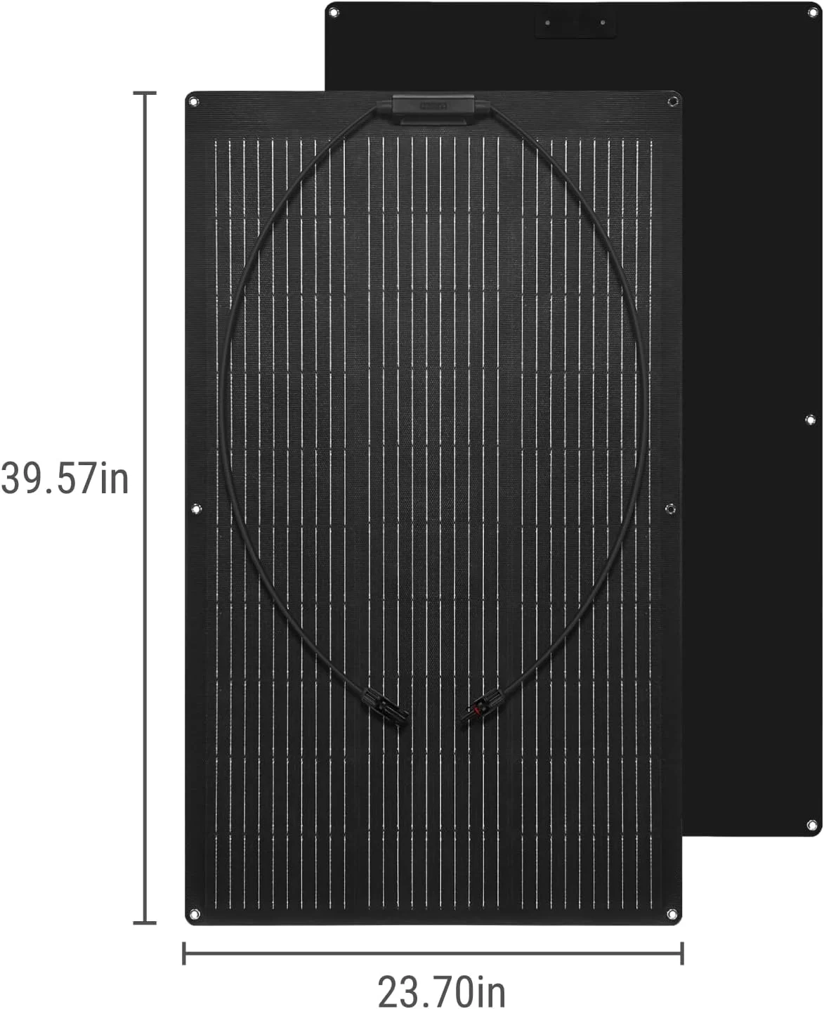 پنل خورشیدی انعطاف پذیر 100 وات Newpowa، قابل حمل و خم شو، 12 ولت، تک سلولی 10BB مونو برای سطوح ناهموار، کمپینگ دریایی، خانه، قایق، سطح RV، مشکی
