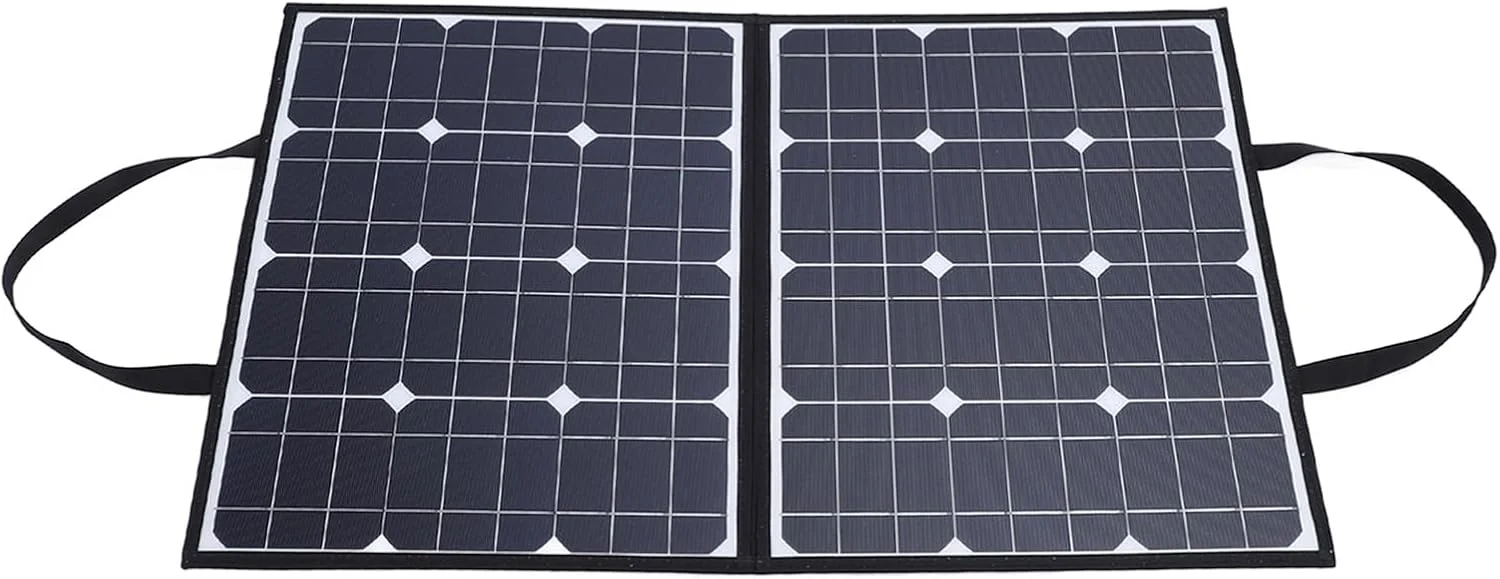 پنل خورشیدی تاشو 200 وات 18 ولت 5 آمپر مونوکریستالین با دو پورت USB قابل حمل تاشو به همراه راهنمای زاویه خورشیدی برای فضای باز