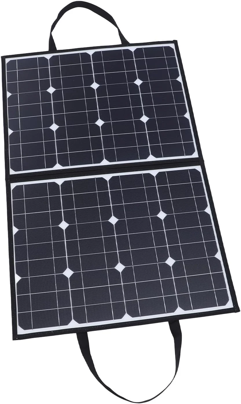 پنل خورشیدی تاشو 200 وات 18 ولت 5 آمپر مونوکریستالین با دو پورت USB قابل حمل تاشو به همراه راهنمای زاویه خورشیدی برای فضای باز