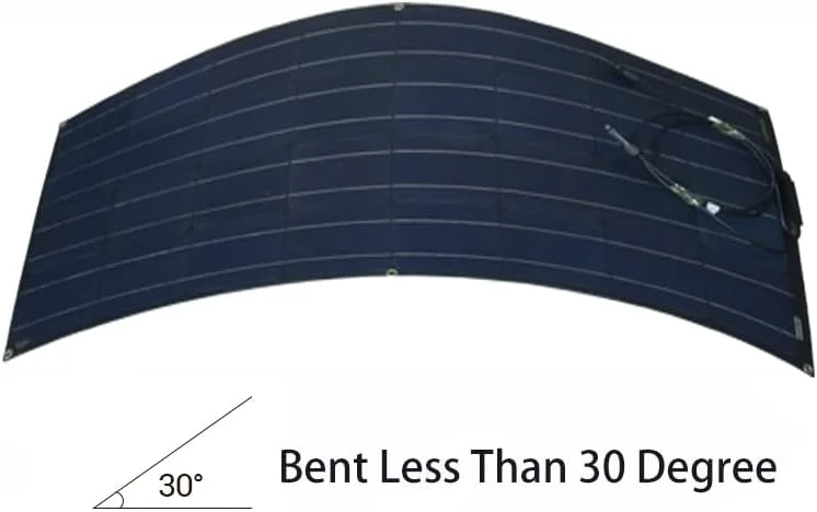 ماژول خورشیدی انعطاف پذیر WABHDN با کانکتور، پنل خورشیدی 2X 300w 18V، کیت پنل خورشیدی 600W برای قایق، RV، کلبه، ون، ماشین و سطوح ناهموار