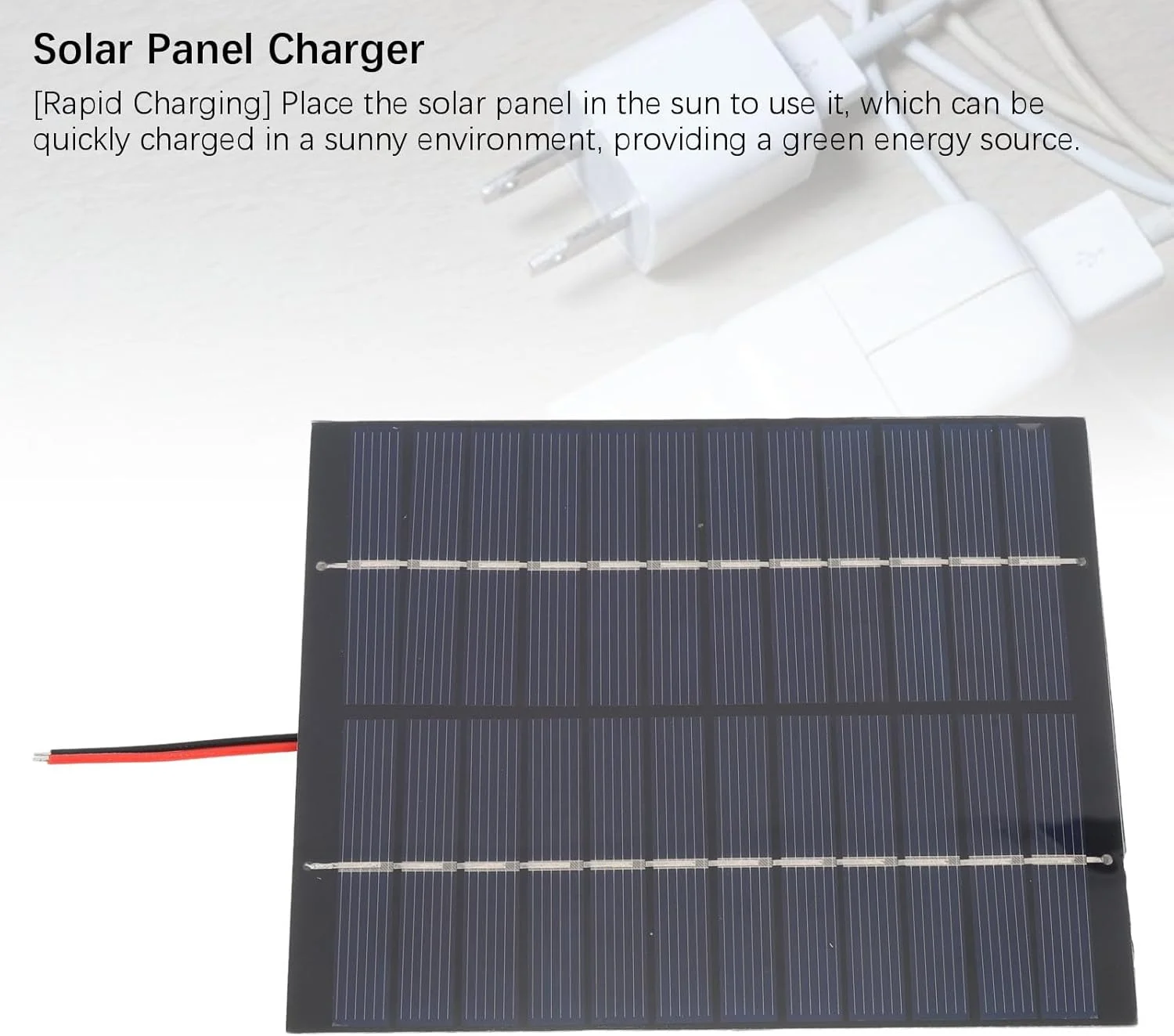 پنل خورشیدی 2 وات 12 ولت Haofy، 110x136 میلی متر، سیلیکون پلی کریستالی - خورشیدی با سیم الکترونیکی برای شارژ سریع در محیط های آفتابی