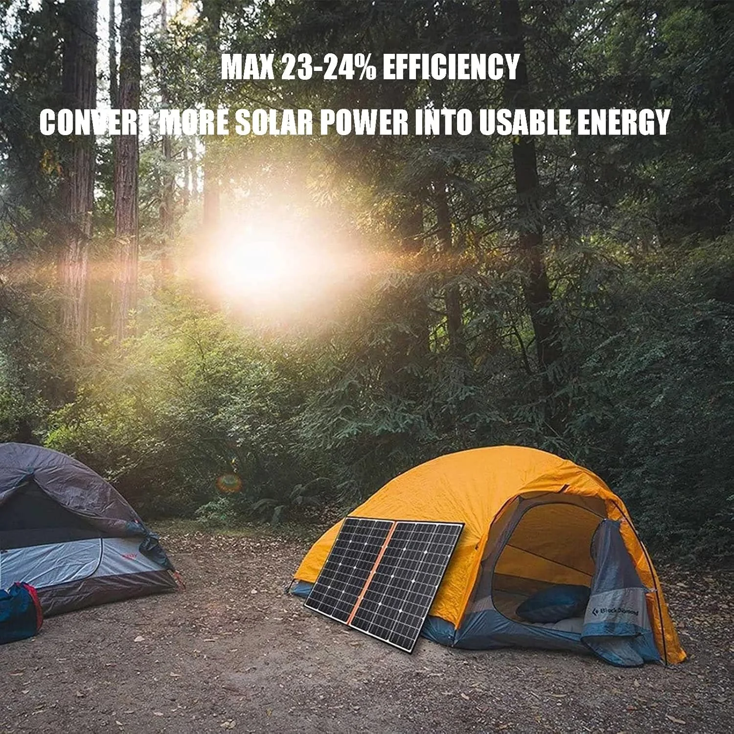 پنل خورشیدی قابل حمل PEHUB، کیت پنل خورشیدی 200 واتی مونوکریستالین، کامل با یک پایه تاشو قابل تنظیم، تاشو و بادوام، ضد آب IP67 برای ماجراجویی در فضای باز، کمپینگ در فضای باز RV، کنترلر 10 آمپر