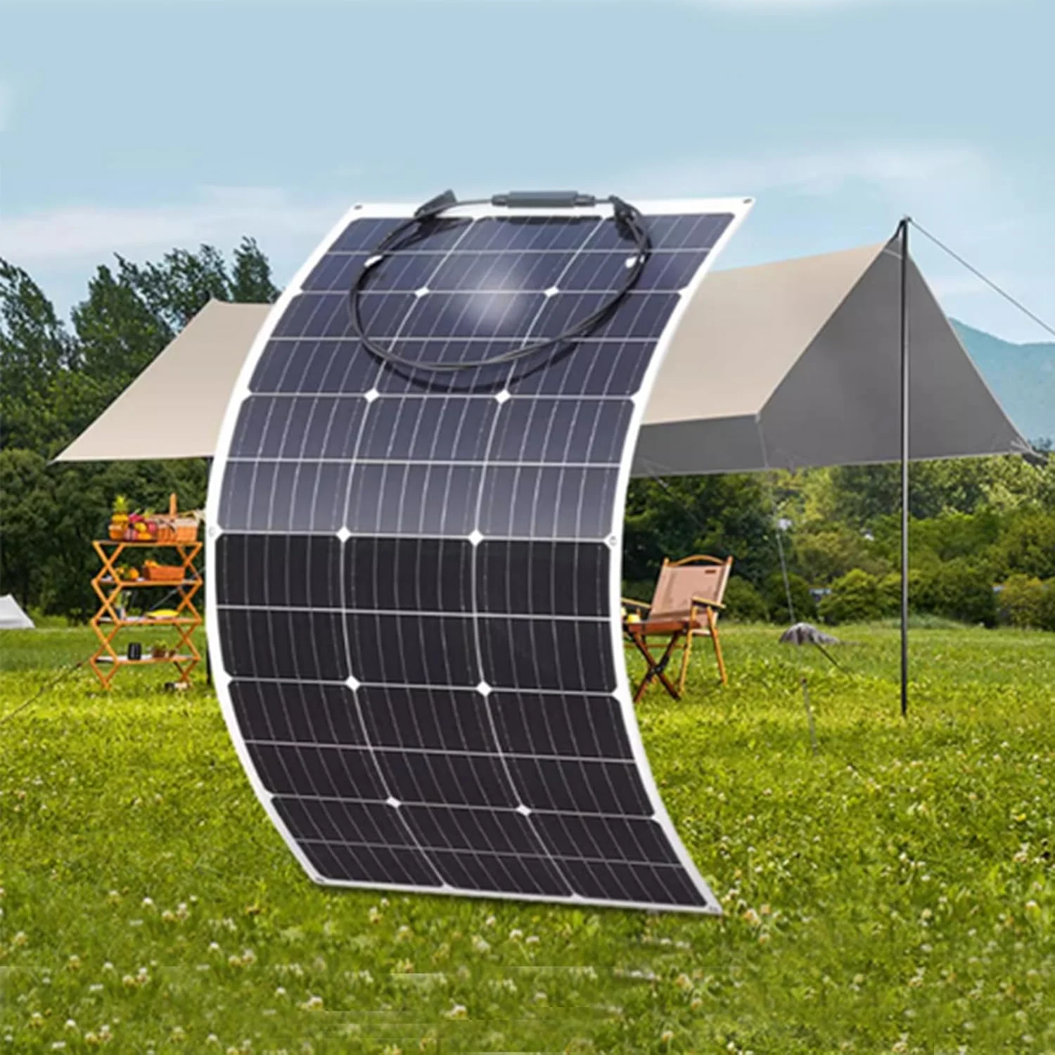 کیت پنل خورشیدی سیستم برق خورشیدی 2000W مدل HUIZHITENGDA، باتری خورشیدی 12 ولت، کنترلر 60 آمپر، مناسب برای خانه، موبایل، RV، ماشین، کاروان و کمپینگ