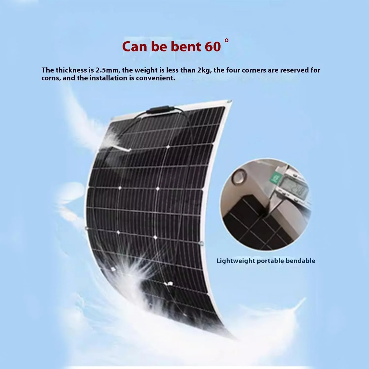 کیت پنل خورشیدی سیستم برق خورشیدی 2000W مدل HUIZHITENGDA، باتری خورشیدی 12 ولت، کنترلر 60 آمپر، مناسب برای خانه، موبایل، RV، ماشین، کاروان و کمپینگ