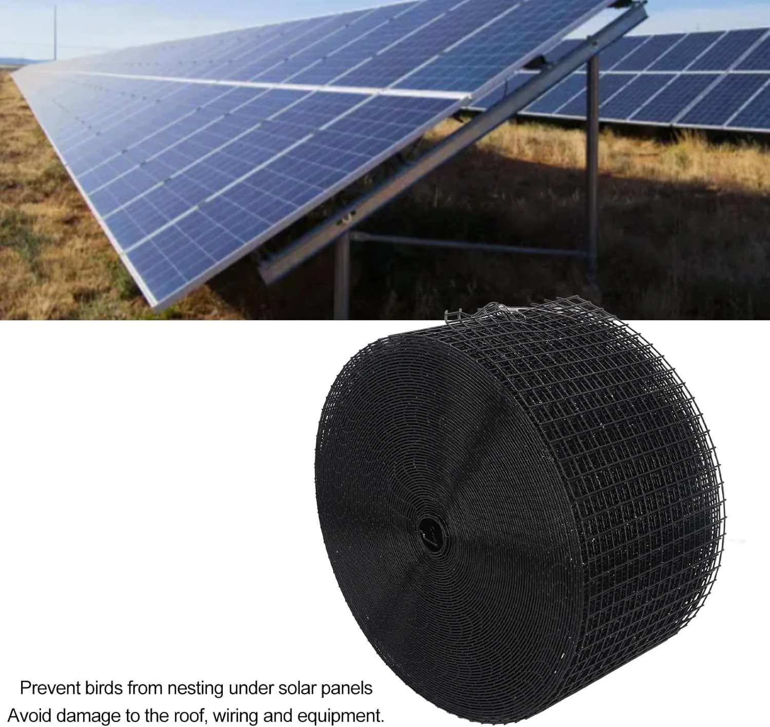 محافظ پنل خورشیدی، توری سیمی PVC برای پنل خورشیدی با پوشش اکسید، 30 متر