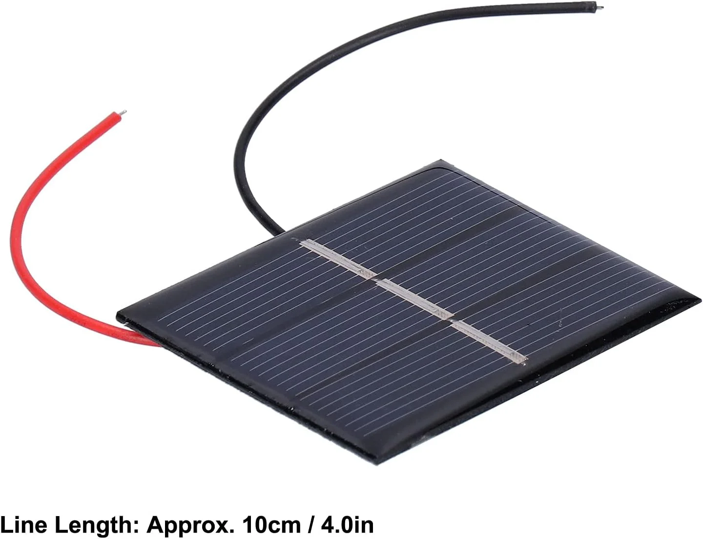 چهار عدد پنل انرژی خورشیدی 43x55 میلی متر 0.4 وات 1.5 ولت پنل خورشیدی قابل حمل با سیم 4 اینچی، خروجی با راندمان نرخ تبدیل بالا برای روشنایی و نورپردازی باغ خورشیدی