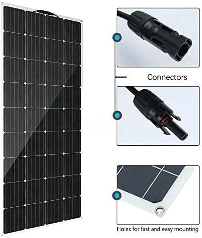 پنل خورشیدی انعطاف پذیر 2000W 1000W، سلول خورشیدی 18 ولت ETFE، کابل DIY ضد آب، سیستم برق قابل شارژ در فضای باز برای خودرو RV، 2000 وات پنل خورشیدی انعطاف پذیر 2000W 1000W، سلول خورشیدی 18 ولت ETFE، کابل DIY ضد آب، سیستم برق قابل شارژ در فضای باز برای خودرو RV، 2000 وات