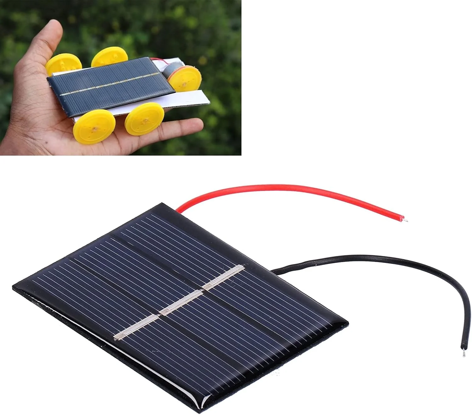 چهار عدد پنل انرژی خورشیدی 43x55 میلی متر 0.4 وات 1.5 ولت پنل خورشیدی قابل حمل با سیم 4 اینچی، خروجی با راندمان نرخ تبدیل بالا برای روشنایی و نورپردازی باغ خورشیدی
