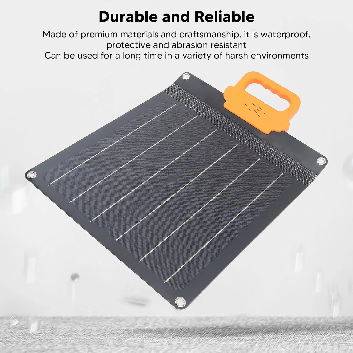 پنل خورشیدی تاشو و انعطاف پذیر، جمع و جور، ایمن، مونوکریستال با دسته برای لپ تاپ (مشکی)