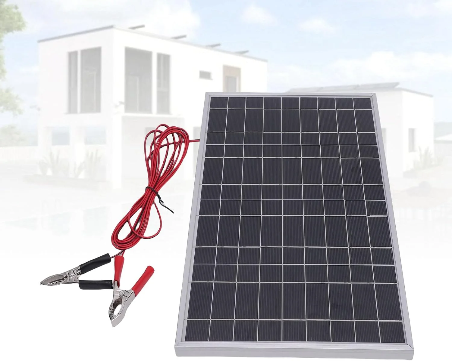 پنل خورشیدی 10 واتی Sorandy، پنل خورشیدی پلی کریستالین سیلیکونی با خروجی 12 ولت و کنترلر داخلی، برای کمپینگ، RV، فعالیت های فضای باز، شارژ باتری، سیستم خارج از شبکه