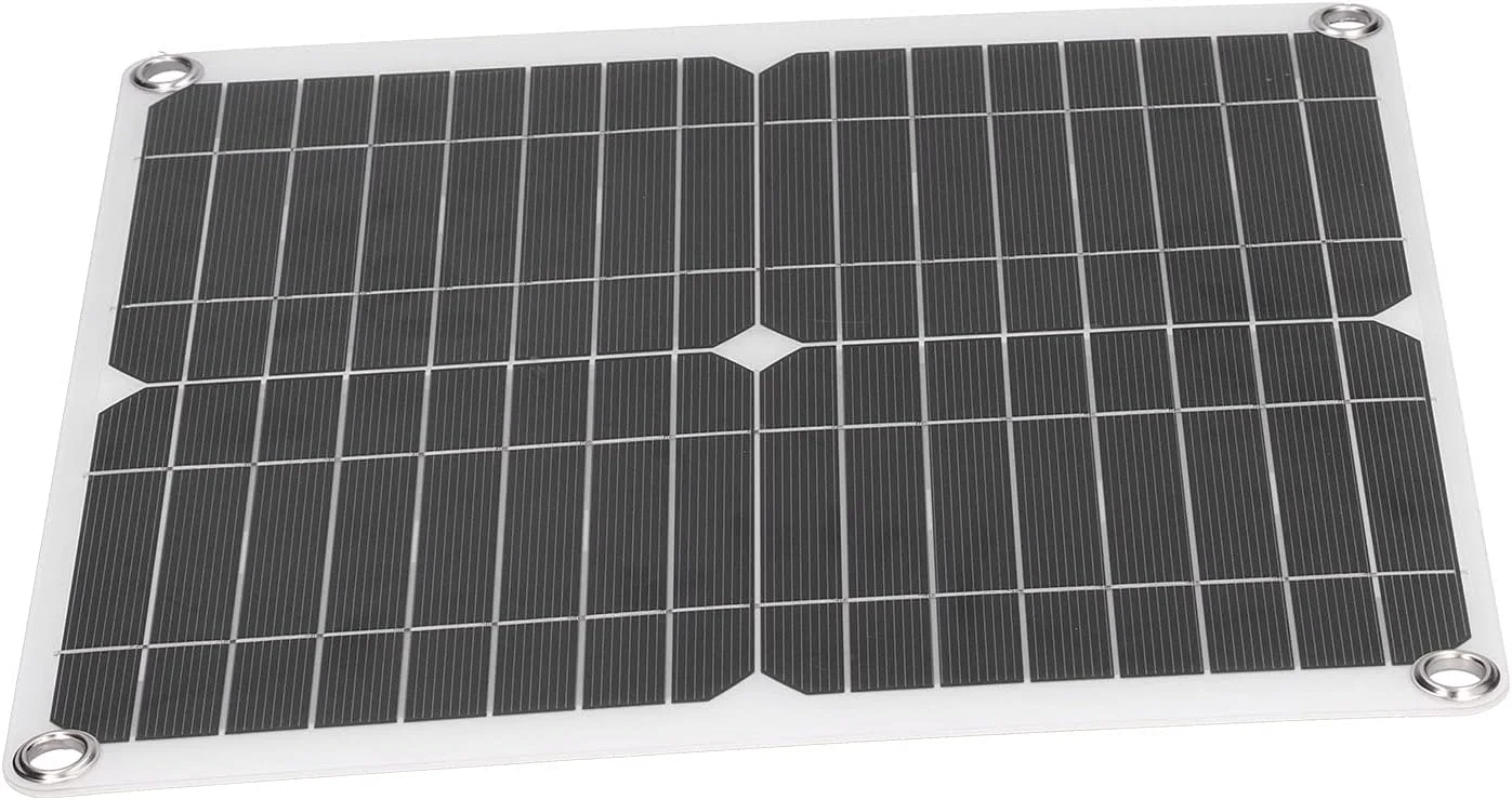 پنل خورشیدی Cryfokt، برد خورشیدی انعطاف پذیر سیلیکون تک کریستالی با پورت USB دوگانه مادگی برای کشتی ها، کمپینگ، RV و مسافرت پنل خورشیدی Cryfokt، برد خورشیدی انعطاف پذیر سیلیکون تک کریستالی با پورت USB دوگانه مادگی برای کشتی ها، کمپینگ، RV و مسافرت