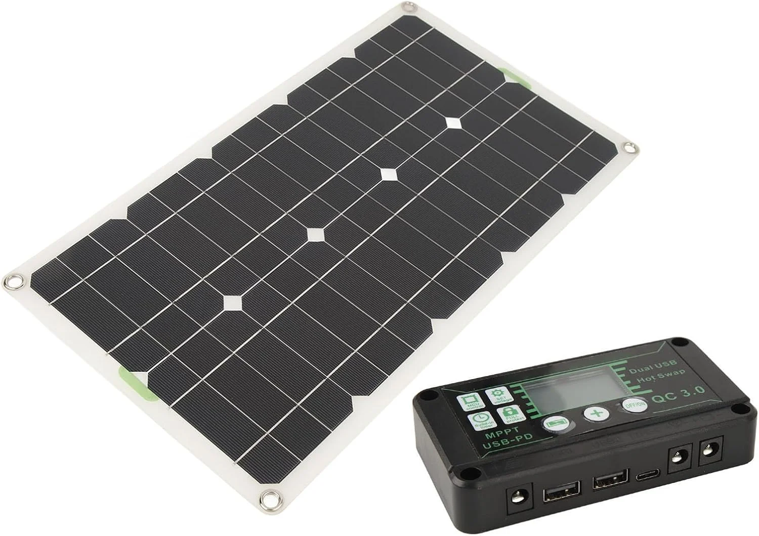 پنل باتری خورشیدی مونو Cryfokt، پنل خورشیدی RV با قاب آنودایز شده با عملکرد بالا و کنترلر 30 آمپر برای خودرو