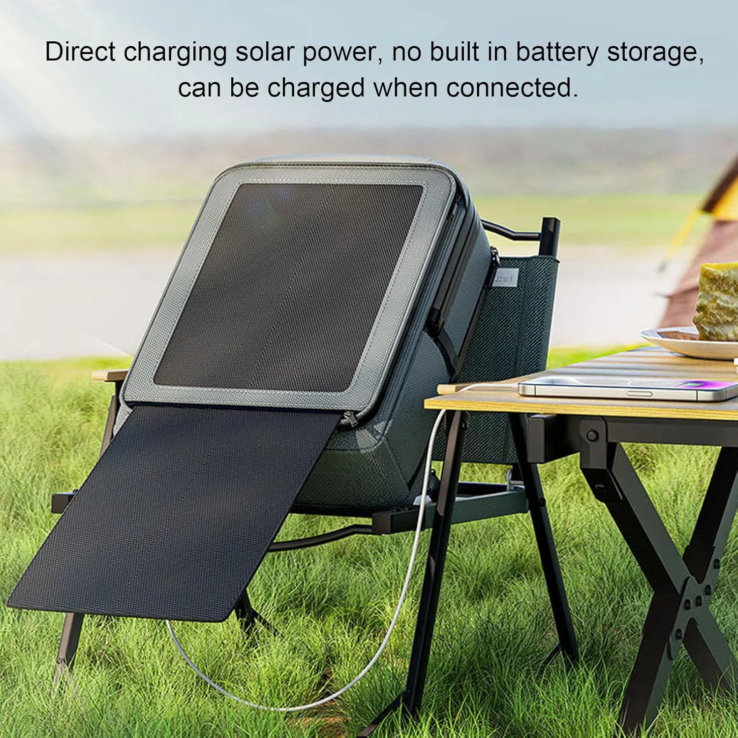 کوله پشتی خورشیدی ارتقا یافته Cryfokt، کیف لپ تاپ مسافرتی قابل حمل با ظرفیت 30 لیتر با شارژ خورشیدی کارآمد 30 واتی و پورت شارژ USB و Type C، برای پیاده روی در فضای باز برای روشن نگه داشتن دستگاه ها