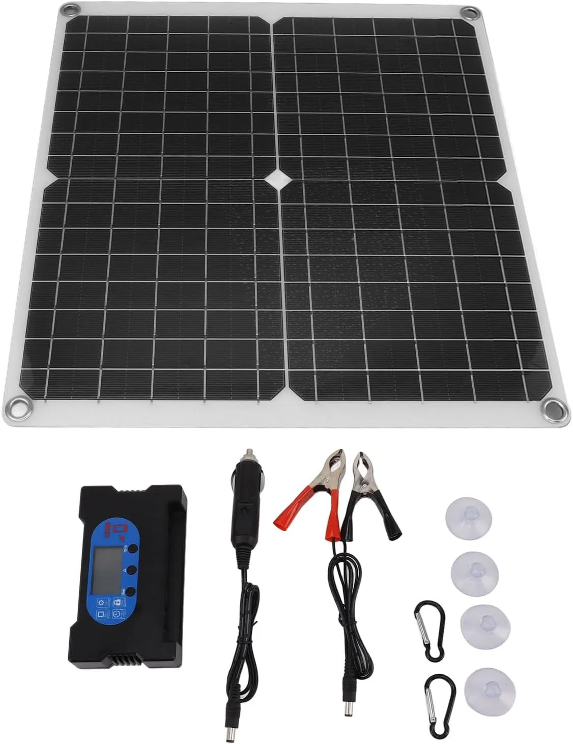 پنل خورشیدی Haofy مدل 25W با کنترلر 100A، نصب آسان، خروجی پایدار و محافظت از مدار برای کمپینگ، خانه و خودروهای تفریحی