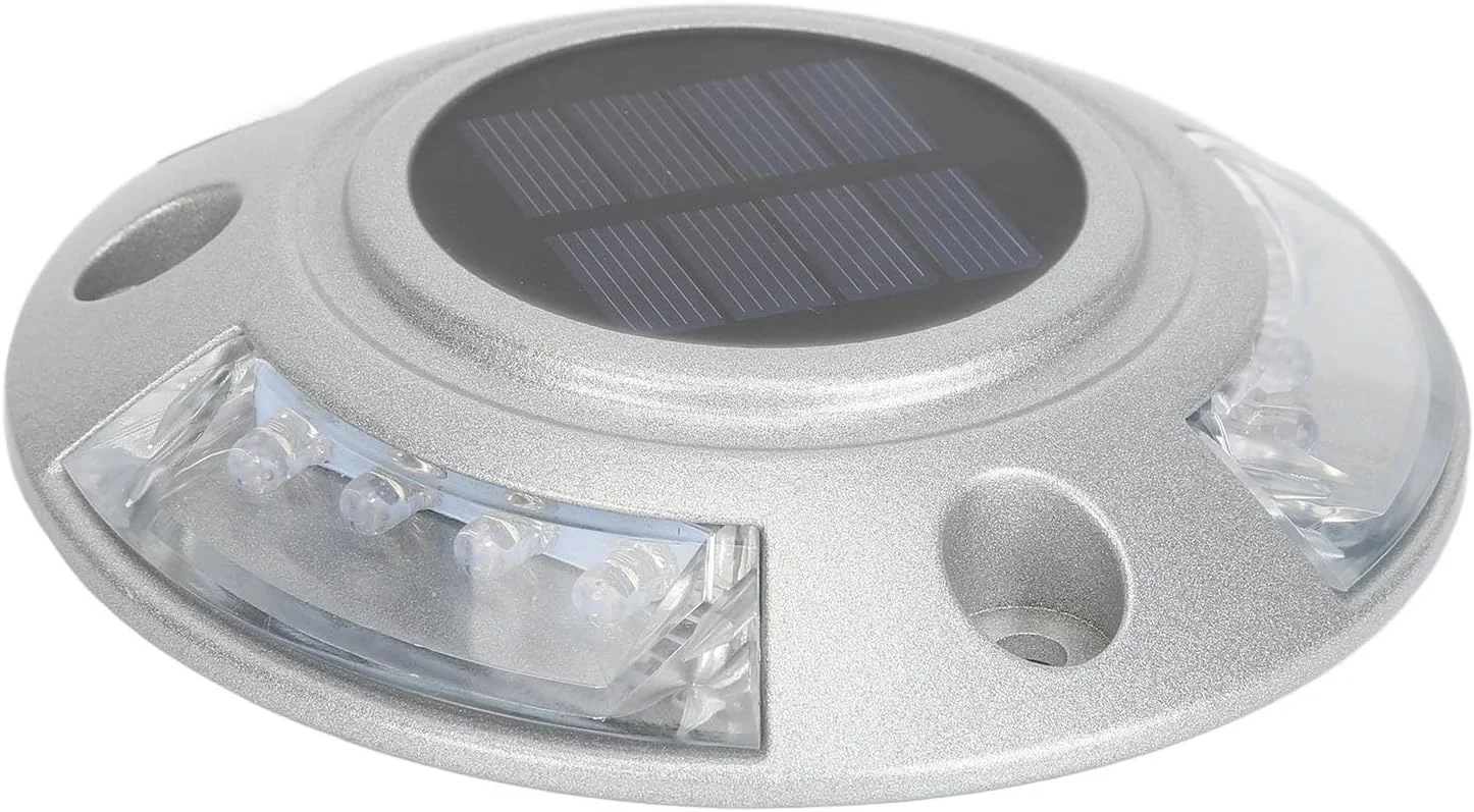 چراغ عرشه خیابانی خورشیدی Cryfokt، چراغ اسکله خورشیدی با نورپردازی خودکار، آلیاژ آلومینیوم 6 ولت 1.8 وات، روشنایی بالا IP68 ضد آب محیط بیرونی (نور سبز)