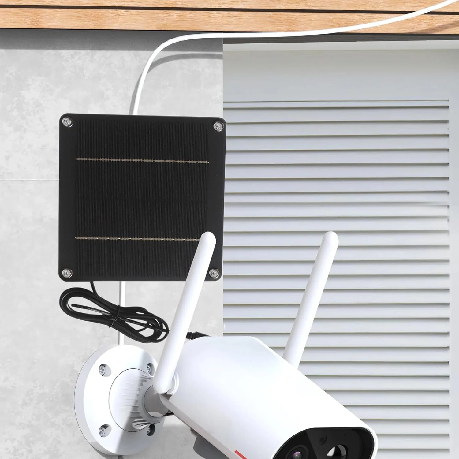 پنل خورشیدی 24 وات 12 ولت برای دوربین فضای باز - پنل خورشیدی حیاط خلوت | ضد آب با پورت DC 5521 برای چراغ ایوان، پاسیو، باغ، کمپینگ، دوربین های امنیتی و روشنایی حیاط خلوت