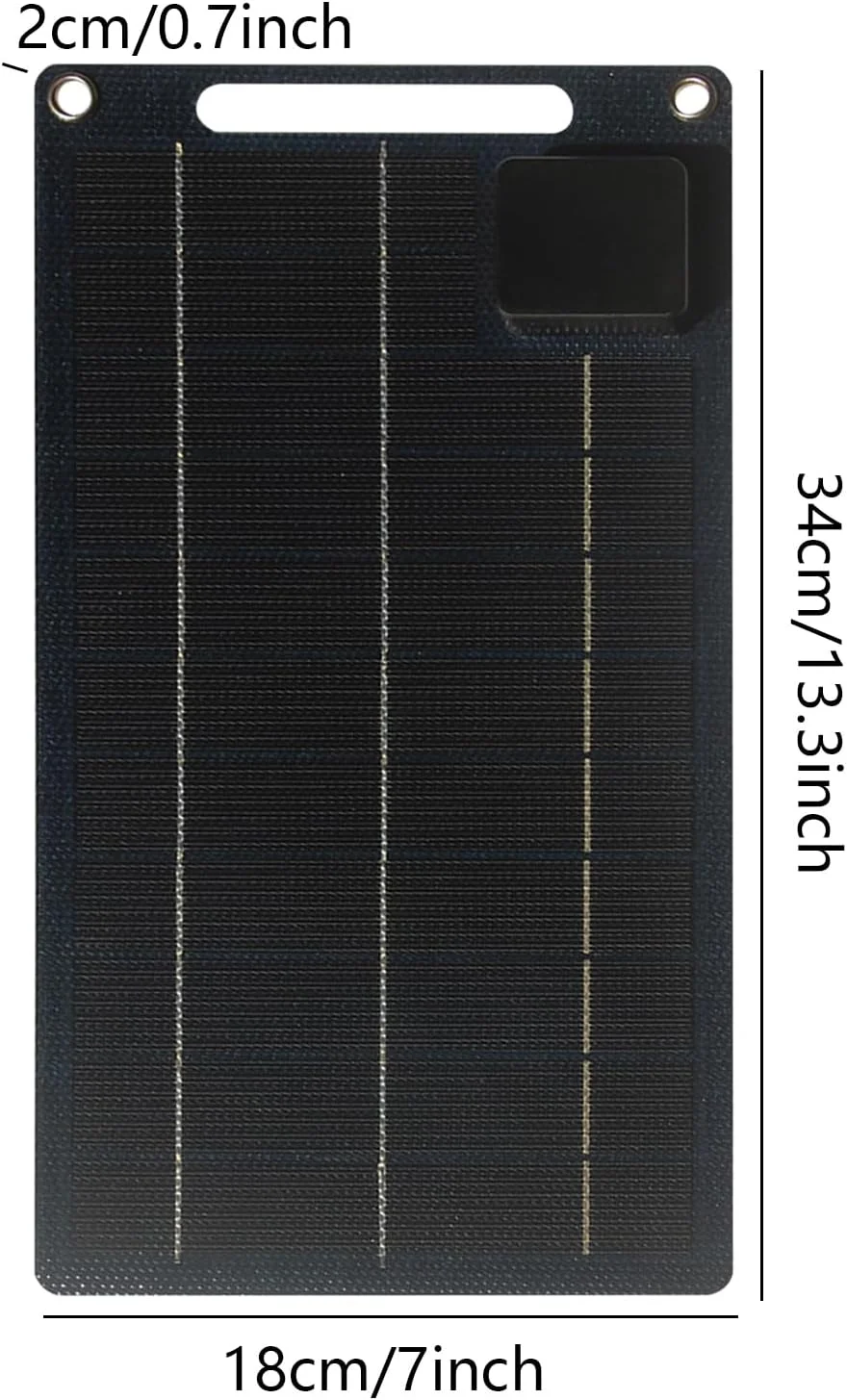 پنل خورشیدی کمپینگ | شارژر تلفن USB 100 واتی مناسب فضای باز - پاوربانک مقاوم در برابر آب برای سفر، خانه سیار، پیاده روی، قایق سواری، کمپینگ، ساحل، بقا و شکار