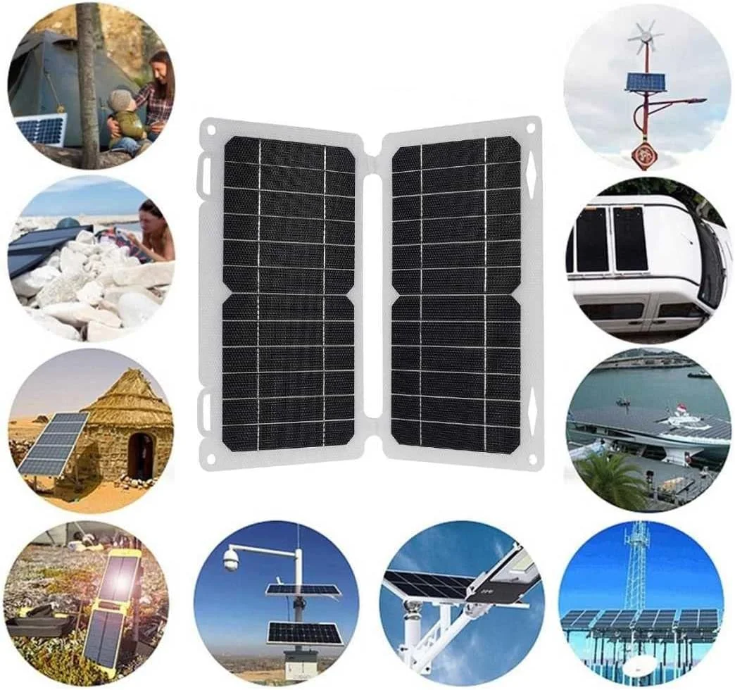 پنل خورشیدی تاشو 150 واتی با بازدهی بالا مناسب سفر/قایق، کیت پنل خورشیدی قابل حمل با صفحه خورشیدی PET