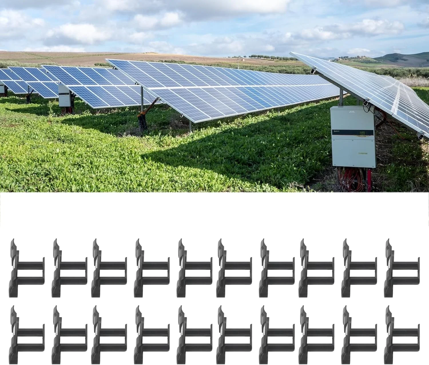 گیره/نگهدارنده تخلیه آب پنل خورشیدی Cryfokt، قابل حمل 30 میلی متری با طراحی نفیس، نصب آسان ABS برای کارخانه