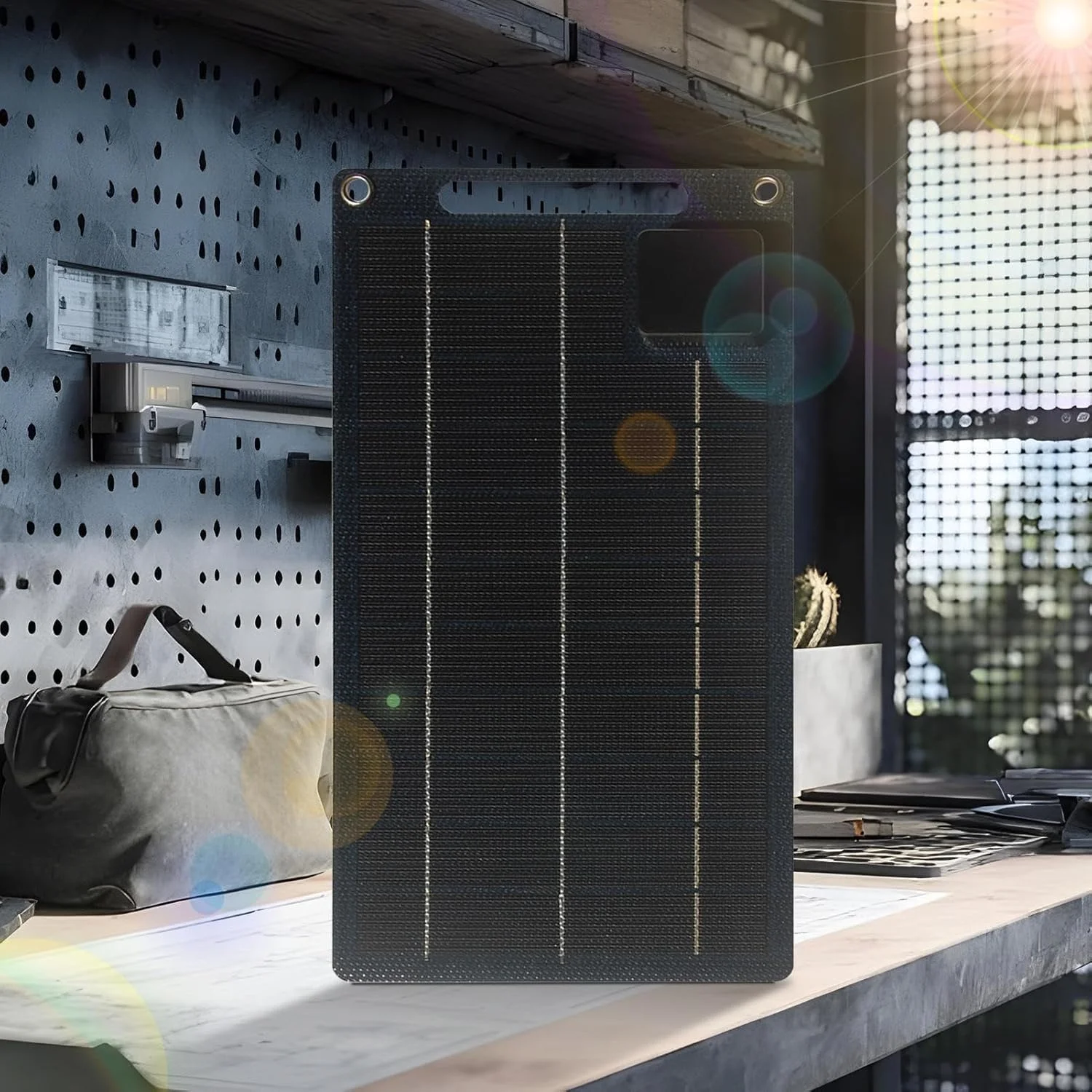 پنل خورشیدی کمپینگ | شارژر تلفن همراه 100 واتی مناسب دوچرخه سواری در کوهستان - پاوربانک ضدآب برای سفر در فضای باز، کمپینگ، شکار، خانه سیار، بقا، ساحل، کوله گردی و قایق سواری