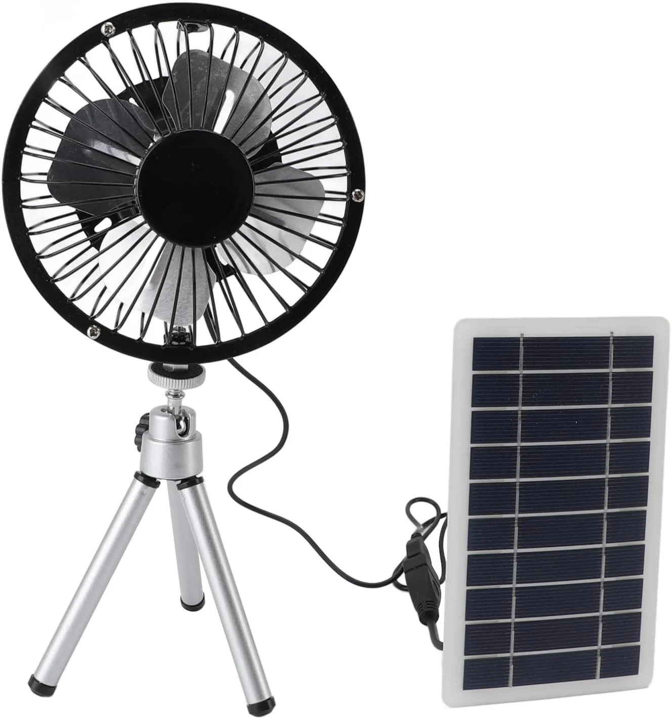 پنل خورشیدی 10 واتی با فن، فن خورشیدی با پایه برای خانه حیوانات خانگی، مرغداری، RV، گلخانه
