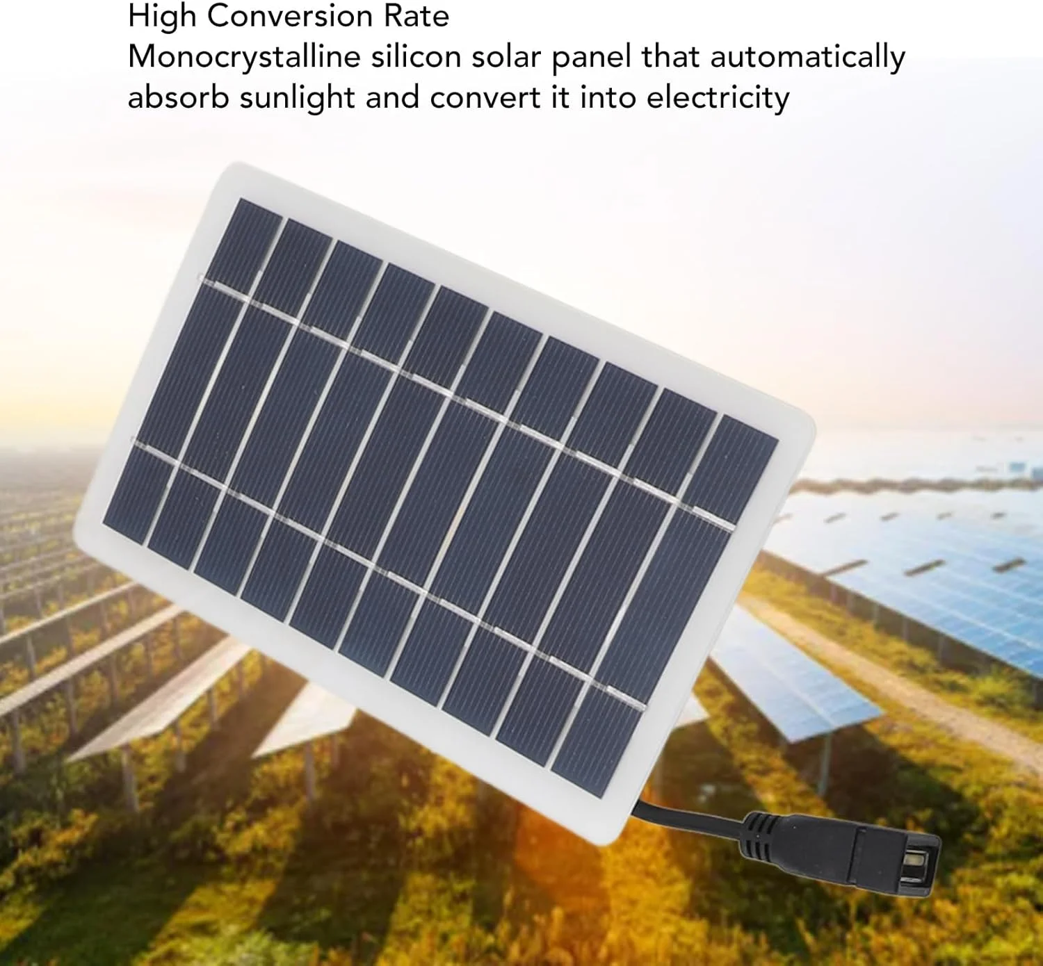 پنل خورشیدی 10 واتی با فن، فن خورشیدی با پایه برای خانه حیوانات خانگی، مرغداری، RV، گلخانه