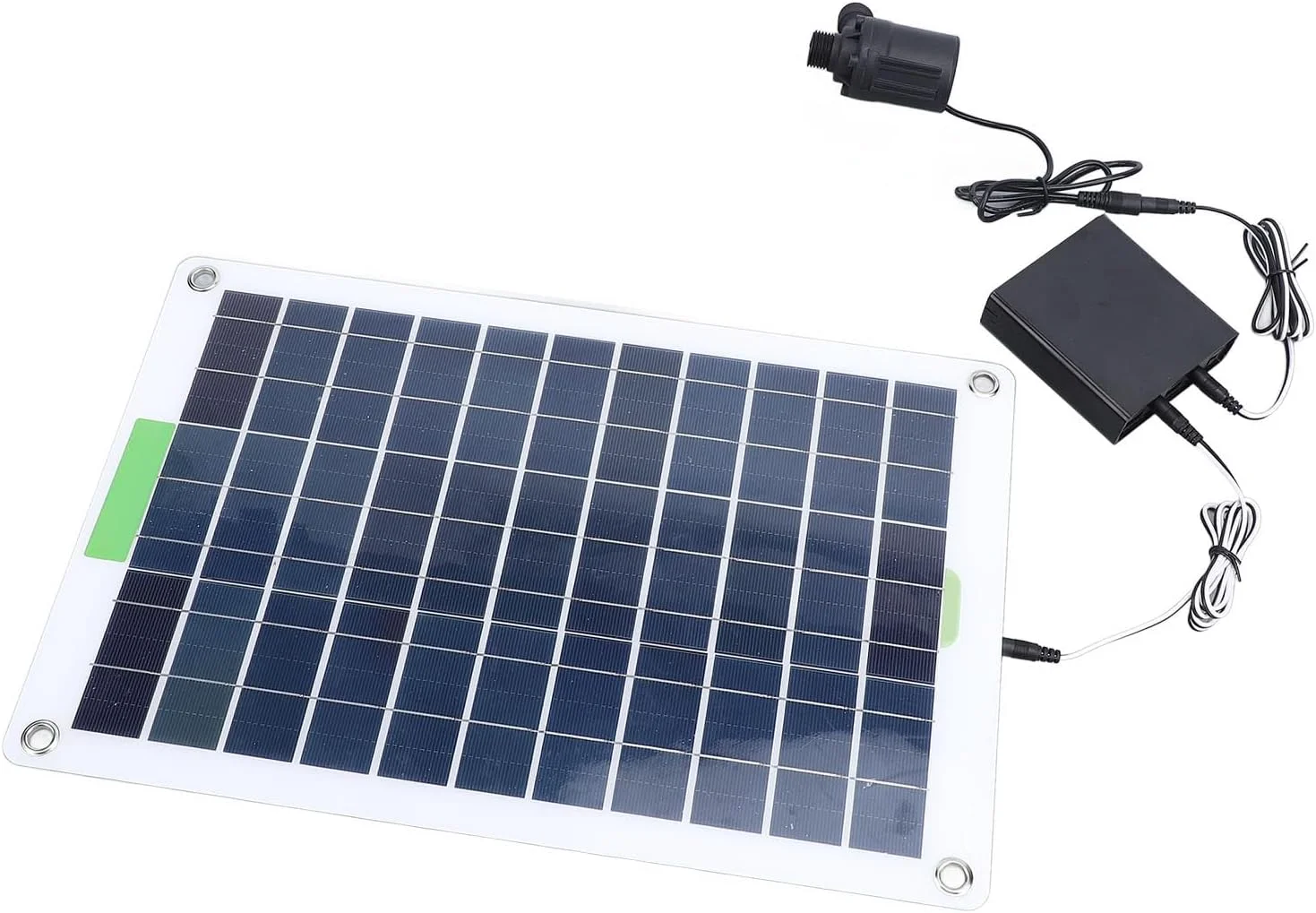 کیت پنل خورشیدی 100 واتی Dpofirs، پمپ فواره آب خورشیدی، به همراه جعبه ذخیره انرژی، برای حوضچه پرندگان، حوض باغ و حوض ماهی