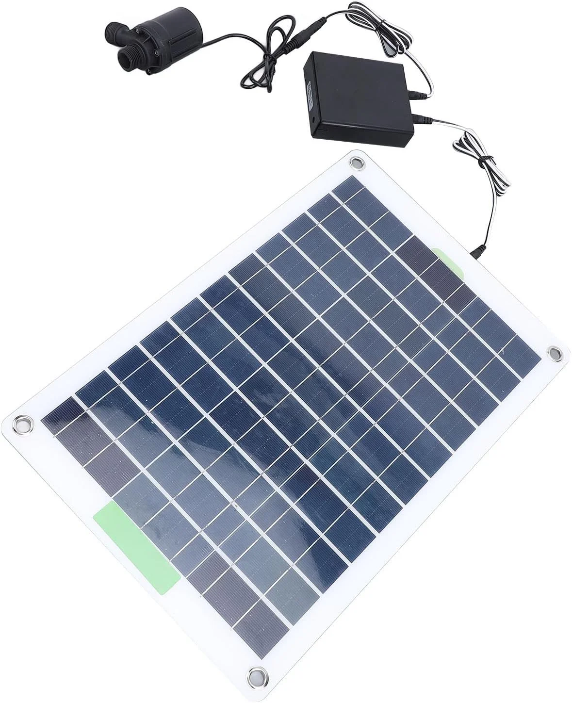 کیت پنل خورشیدی 100 واتی Dpofirs، پمپ فواره آب خورشیدی، به همراه جعبه ذخیره انرژی، برای حوضچه پرندگان، حوض باغ و حوض ماهی