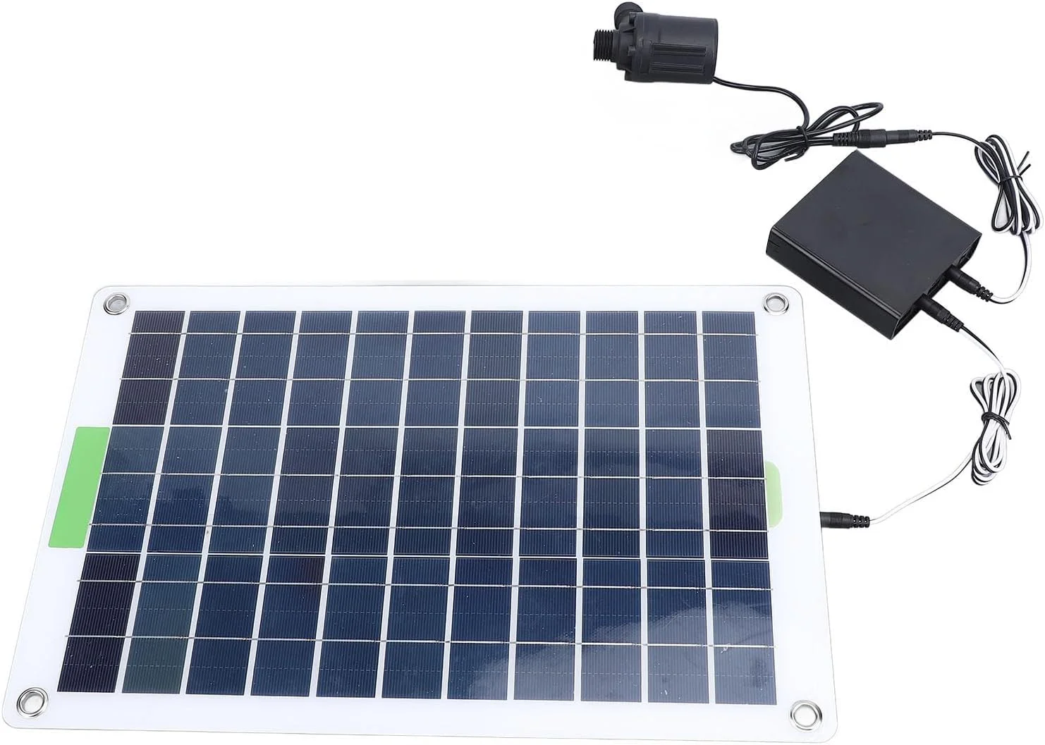 کیت پنل خورشیدی 100 واتی Dpofirs، پمپ فواره آب خورشیدی، به همراه جعبه ذخیره انرژی، برای حوضچه پرندگان، حوض باغ و حوض ماهی