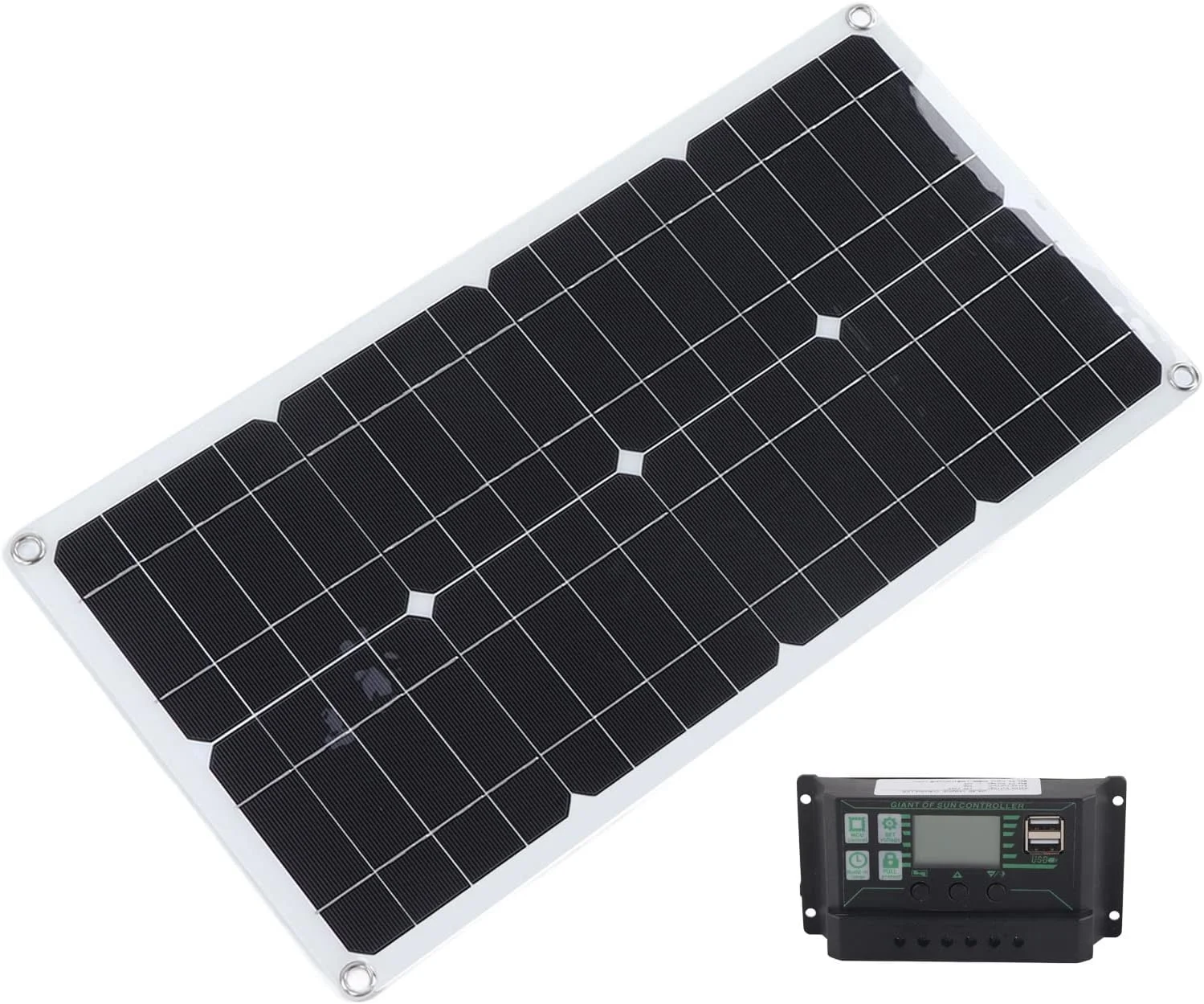 کیت پنل خورشیدی Fockety 10A MPPT و پنل خورشیدی 250 وات 12 ولت 24 ولت با پورت USB دوگانه ضد آب، شارژ باتری با گیره/نگهدارنده، شارژ باتری برای تریلر RV، قایق دریایی، کمپینگ کیت پنل خورشیدی Fockety 10A MPPT و پنل خورشیدی 250 وات 12 ولت 24 ولت با پورت USB دوگانه ضد آب، شارژ باتری با گیره/نگهدارنده، شارژ باتری برای تریلر RV، قایق دریایی، کمپینگ