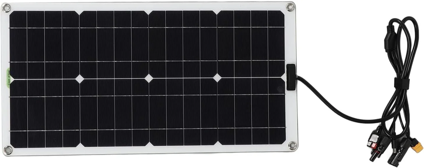 پنل خورشیدی 100 وات، پنل سیلیکونی تک کریستالی با راندمان بالا برای خانه، RV، کمپینگ، دریایی، پشت بام و کاربردهای خارج از شبکه، صرفه جویی در انرژی
