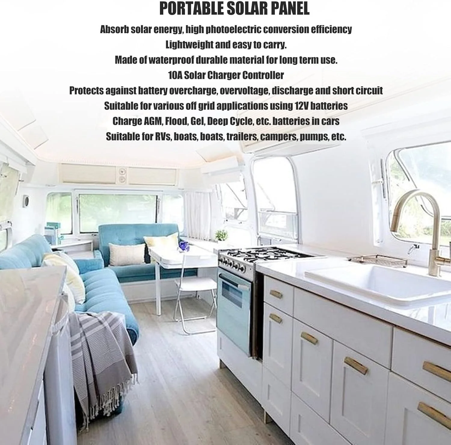 کیت پنل خورشیدی Fockety 10A MPPT و پنل خورشیدی 250 وات 12 ولت 24 ولت با پورت USB دوگانه ضد آب، شارژ باتری با گیره/نگهدارنده، شارژ باتری برای تریلر RV، قایق دریایی، کمپینگ کیت پنل خورشیدی Fockety 10A MPPT و پنل خورشیدی 250 وات 12 ولت 24 ولت با پورت USB دوگانه ضد آب، شارژ باتری با گیره/نگهدارنده، شارژ باتری برای تریلر RV، قایق دریایی، کمپینگ