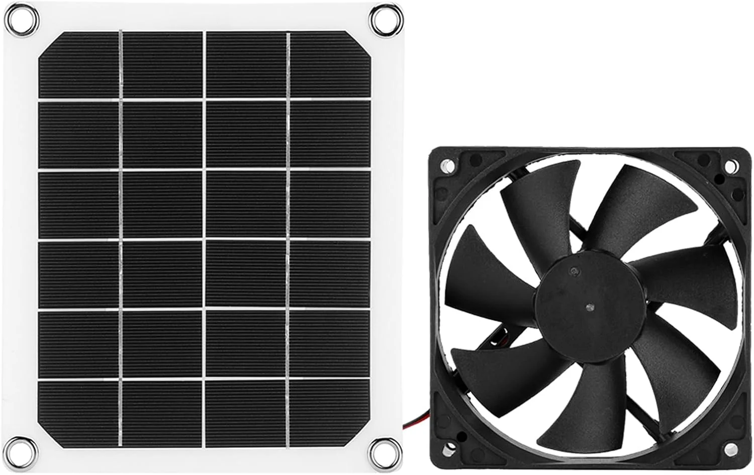 فن خورشیدی با پنل خورشیدی Fockety، کیت پنل قابل حمل 10 واتی ضد آب، مناسب برای مرغداری ها، گلخانه ها، سوله ها، خانه حیوانات خانگی، تهویه پنجره فن خورشیدی با پنل خورشیدی Fockety، کیت پنل قابل حمل 10 واتی ضد آب، مناسب برای مرغداری ها، گلخانه ها، سوله ها، خانه حیوانات خانگی، تهویه پنجره