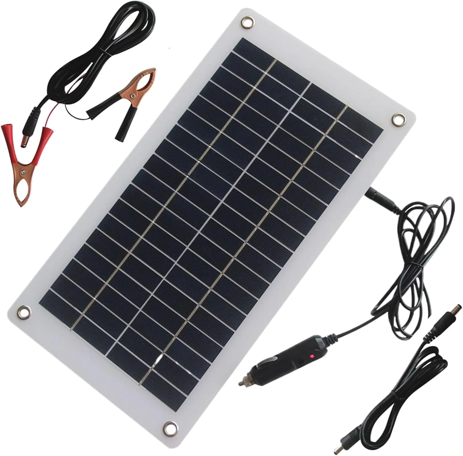 کیت پنل خورشیدی - 10 وات 18 ولت ضد آب قابل حمل، شارژر USB تلفن همراه مناسب فضای باز | برای کمپینگ، بقا در فضای باز، کوله گردی، مسافرت، خودرو، خانه سیار، ساحل، جشنواره، قایق سواری کیت پنل خورشیدی - 10 وات 18 ولت ضد آب قابل حمل، شارژر USB تلفن همراه مناسب فضای باز | برای کمپینگ، بقا در فضای باز، کوله گردی، مسافرت، خودرو، خانه سیار، ساحل، جشنواره، قایق سواری