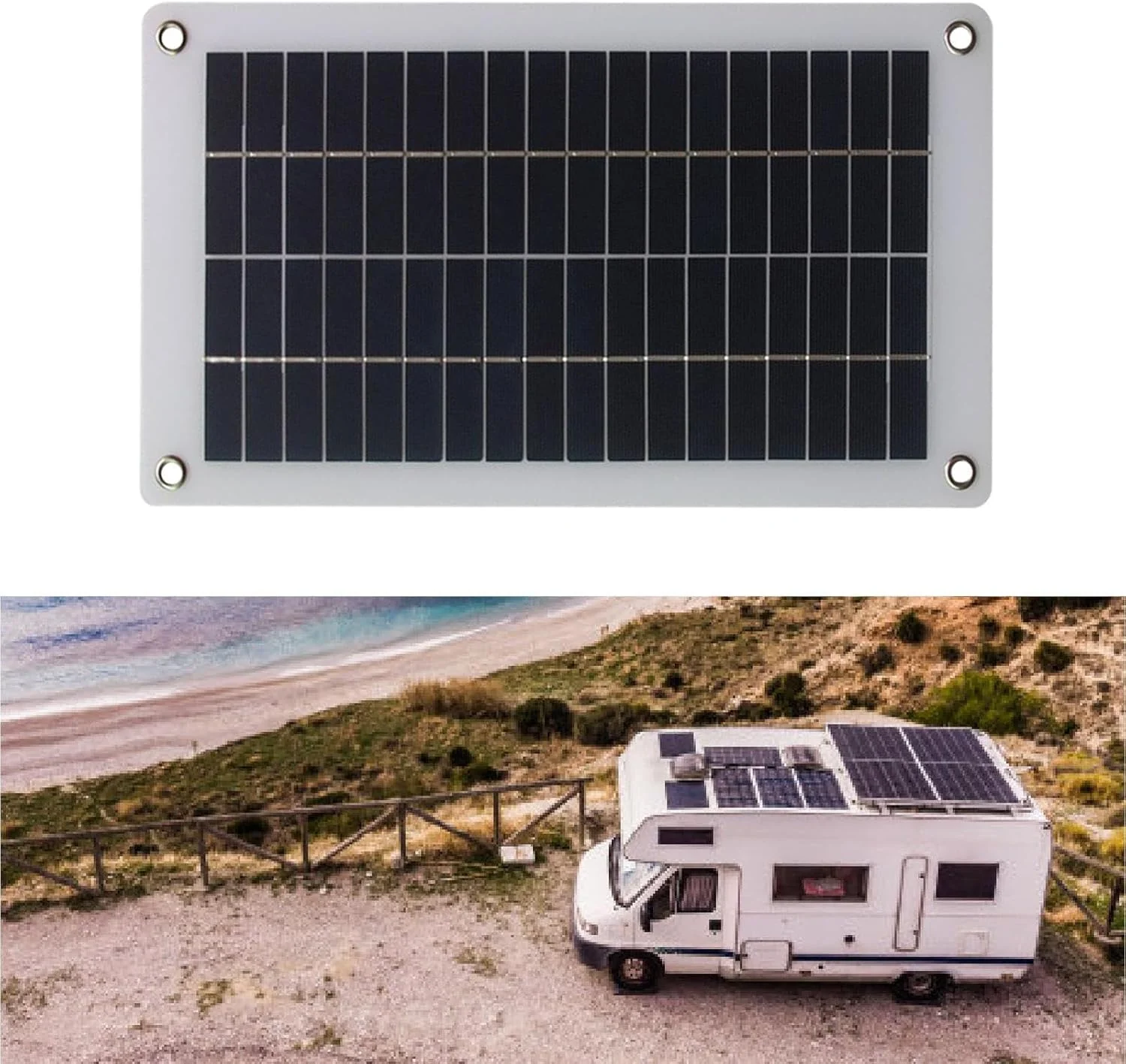 پنل خورشیدی برای کمپینگ | 10 وات 18 ولت قابل حمل ضد آب - شارژر اضطراری تلفن همراه، برای کمپینگ، بقا در فضای باز، کوله گردی، مسافرت، خودرو، ساحل، جشنواره، قایق سواری