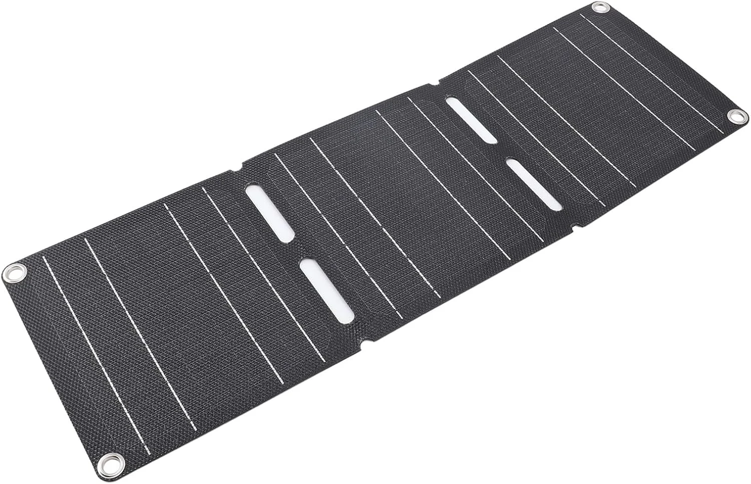 پنل خورشیدی 30 واتی با خروجی USB دوگانه، شارژر خورشیدی تاشو قابل حمل با راندمان بالا با کابل اتصال 1 به 3، ضد آب IP68 برای کمپینگ