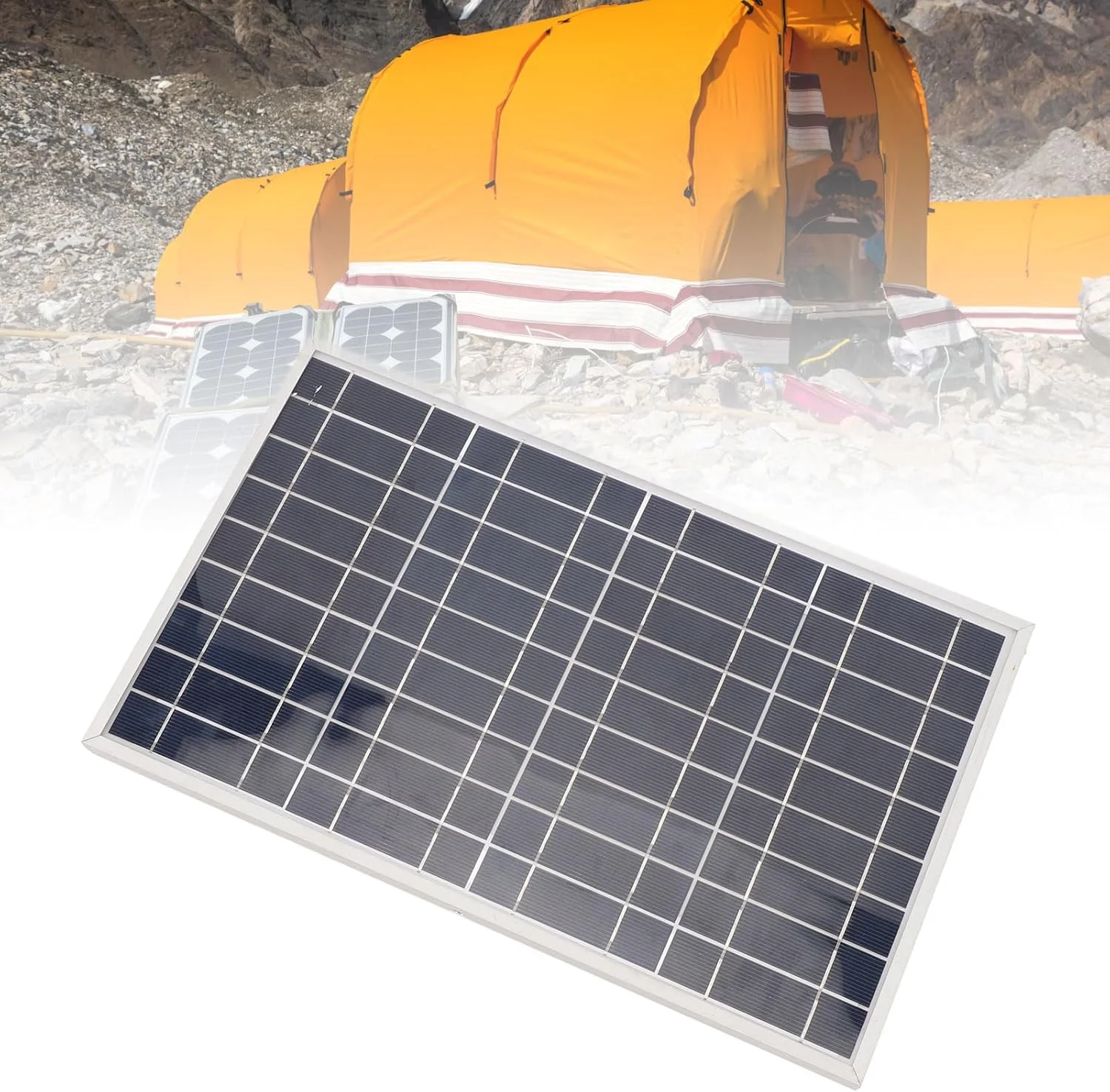 شارژر پنل خورشیدی 30 واتی با گیره، پنل خورشیدی با بازدهی بالا، سبک وزن و قابل حمل، مقاوم در برابر آب IP65 برای کمپینگ در فضای باز، مسافرت، پیک نیک، مواقع اضطراری در منزل