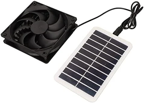 فن تهویه پنل خورشیدی Goshyda، فن خورشیدی 3 واتی برای رفع بو، قابل حمل، صرفه جویی در انرژی، مناسب برای آشپزخانه، گلخانه، خانه حیوانات خانگی، مرغداری، RV