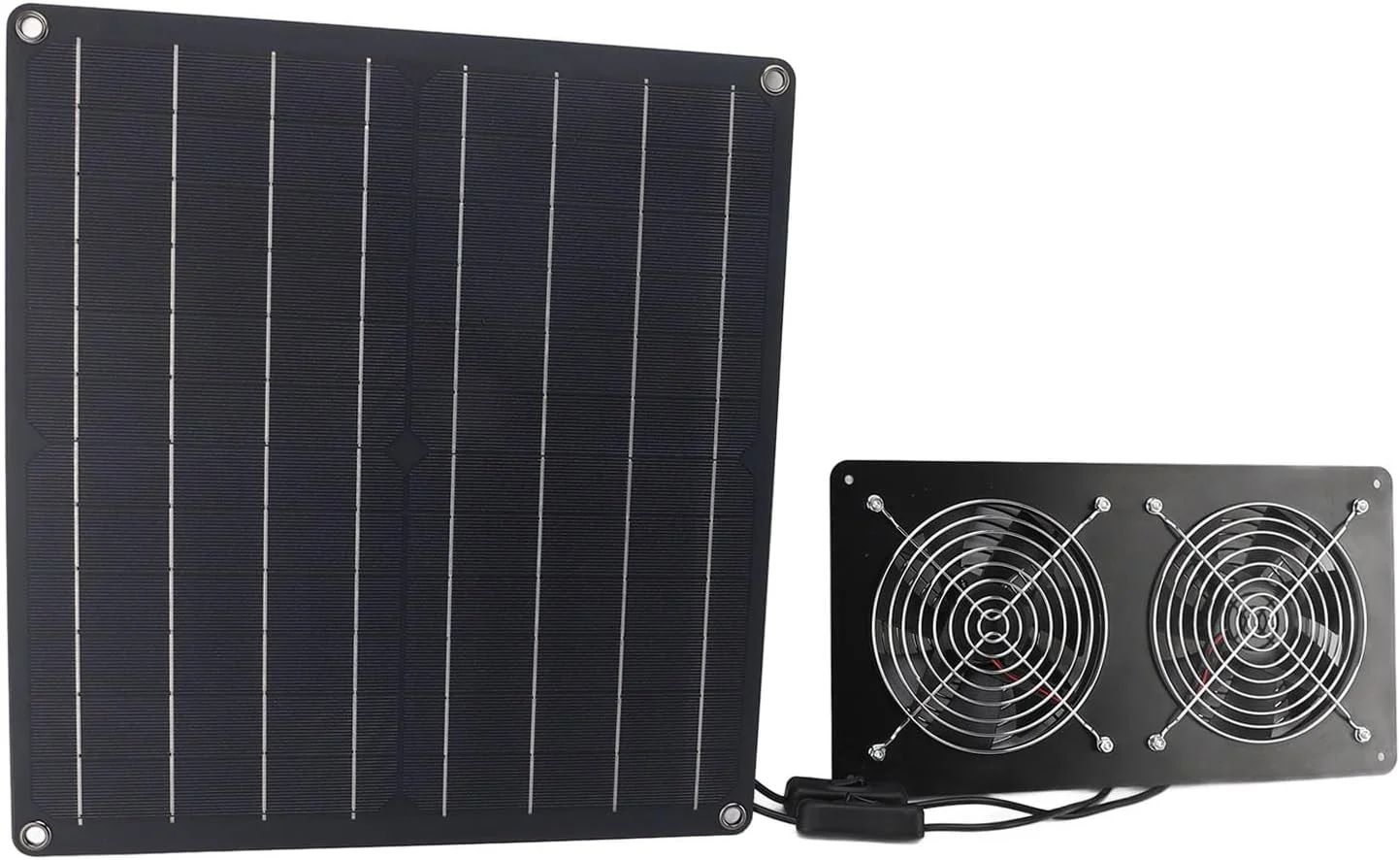 کیت فن خورشیدی با بازدهی انرژی بالا Jiawu با کنترل سوئیچ دوگانه برای گلخانه، سوله، پنل سیلیکونی تک کریستالی