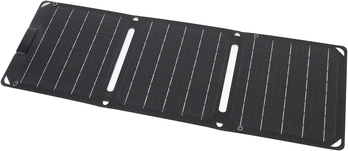 شارژر پنل خورشیدی قابل حمل 30 واتی Jiawu با توان بالا برای لپ‌تاپ، تبلت و تلفن، پنل خورشیدی تاشو تک کریستالی برای کمپینگ، پیاده‌روی، تک کریستالی/30 وات/2 عدد TYPE-C