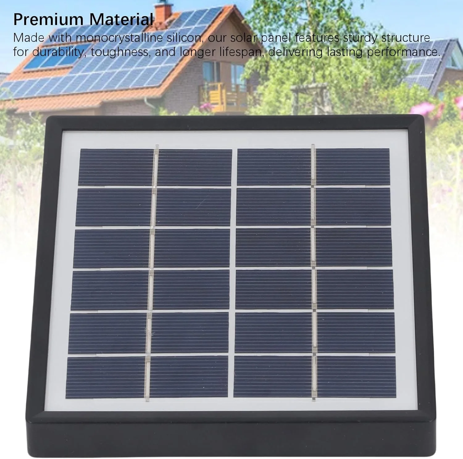 شارژر پنل خورشیدی مونوکریستالین USB کوچک 5 واتی Jiawu برای تلفن، پخش کننده MP3 MP4، مشکی، برای تامین انرژی در حال حرکت شارژر پنل خورشیدی مونوکریستالین USB کوچک 5 واتی Jiawu برای تلفن، پخش کننده MP3 MP4، مشکی، برای تامین انرژی در حال حرکت