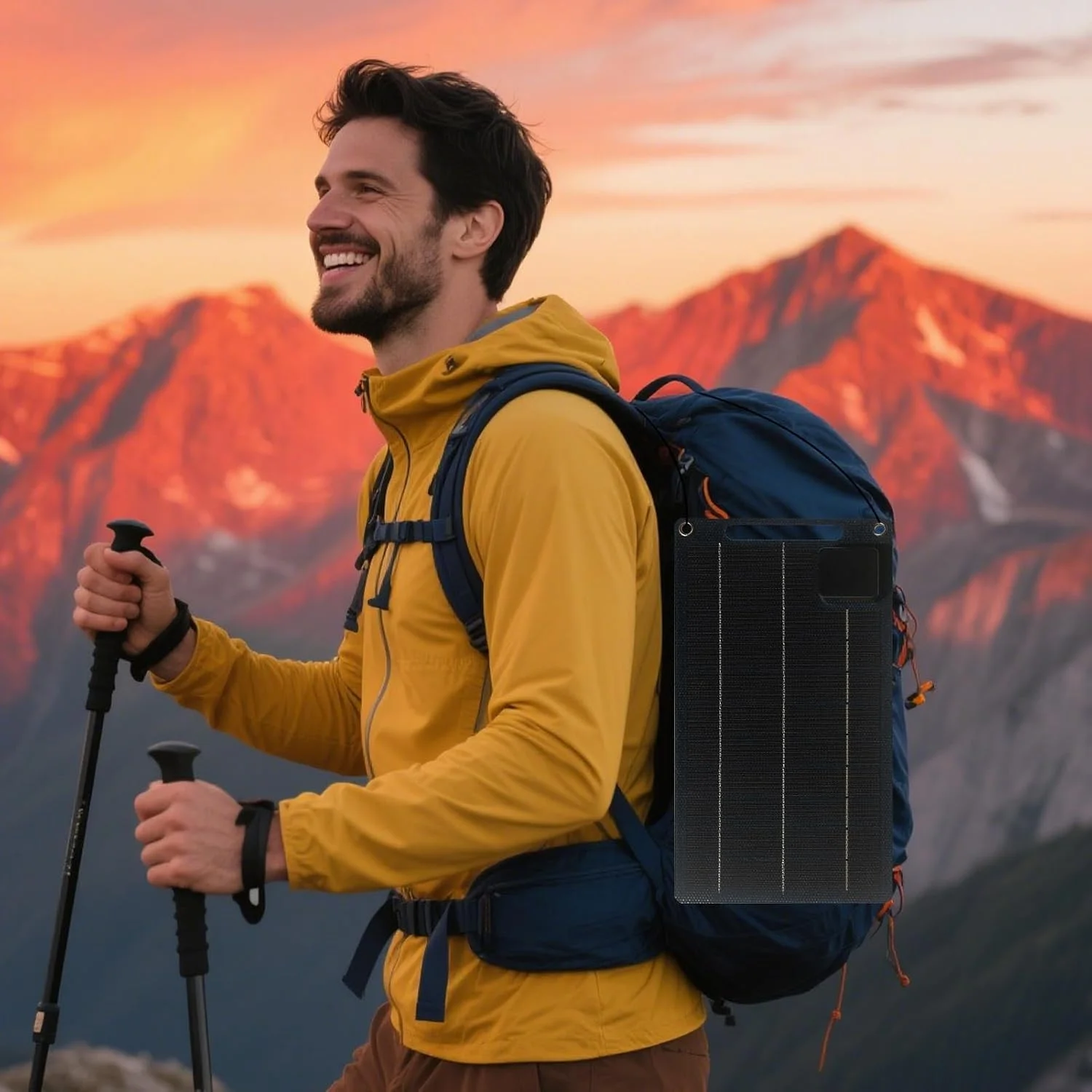 پنل خورشیدی قابل حمل - شارژر اضطراری 100 واتی تلفن همراه، ضد آب برای سفر در فضای باز، کمپینگ، ساحل، قایق سواری، کوله گردی، شکار، جشنواره، پیاده روی