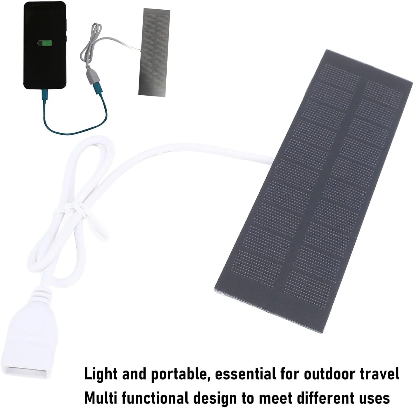 شارژر پنل خورشیدی 1 وات Sunisfa با خروجی 5 ولت، شارژر خورشیدی قابل حمل برای چراغ، پنکه و لوازم سفر در فضای باز