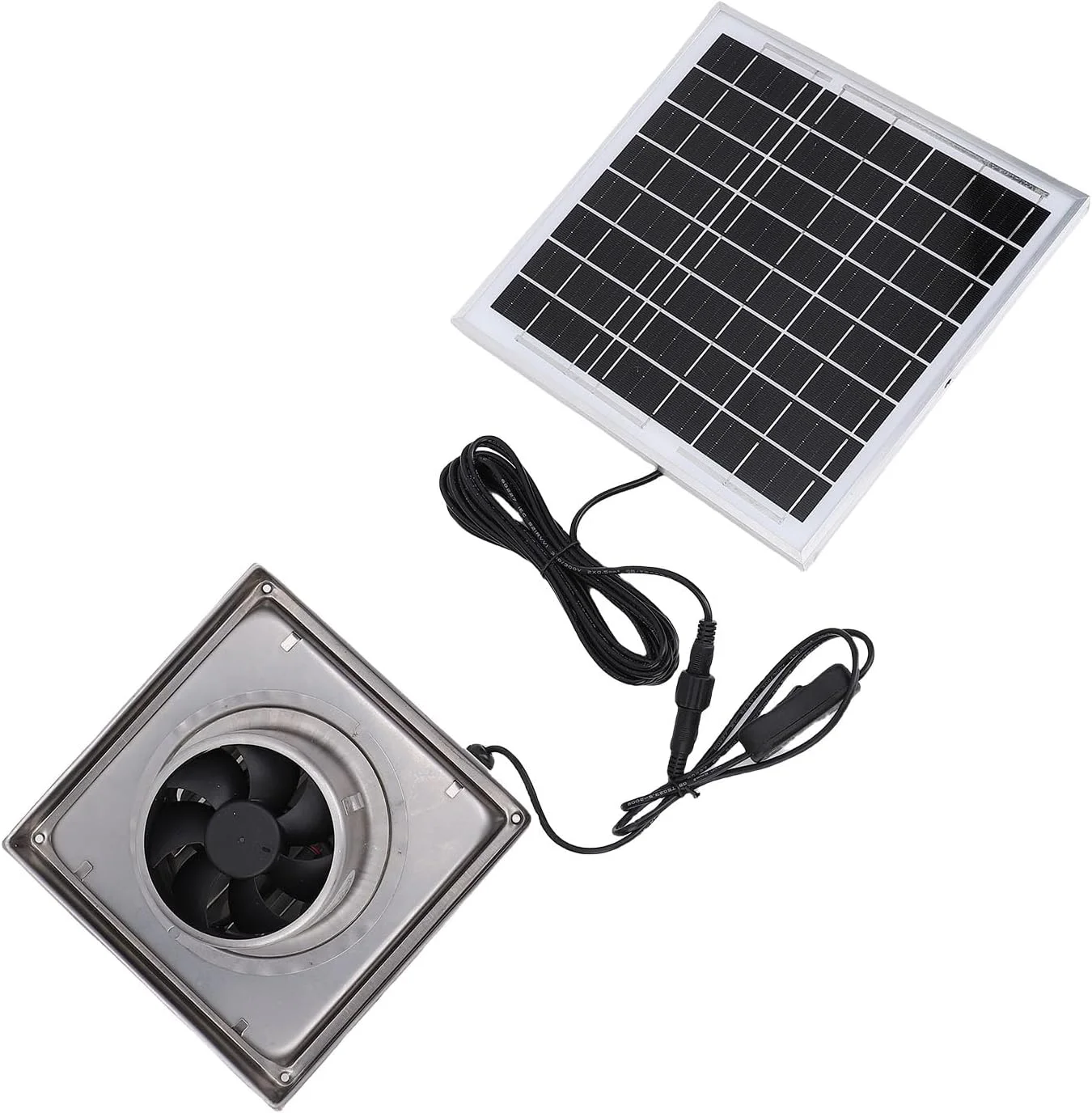 کیت پنل فن خورشیدی Tnfeeon 8W برای تهویه، آلیاژ آلومینیوم و فولاد ضد زنگ، موتور پرسرعت RPM برای گلخانه ها، مرغداری ها و استفاده در فضای باز کیت پنل فن خورشیدی Tnfeeon 8W برای تهویه، آلیاژ آلومینیوم و فولاد ضد زنگ، موتور پرسرعت RPM برای گلخانه ها، مرغداری ها و استفاده در فضای باز