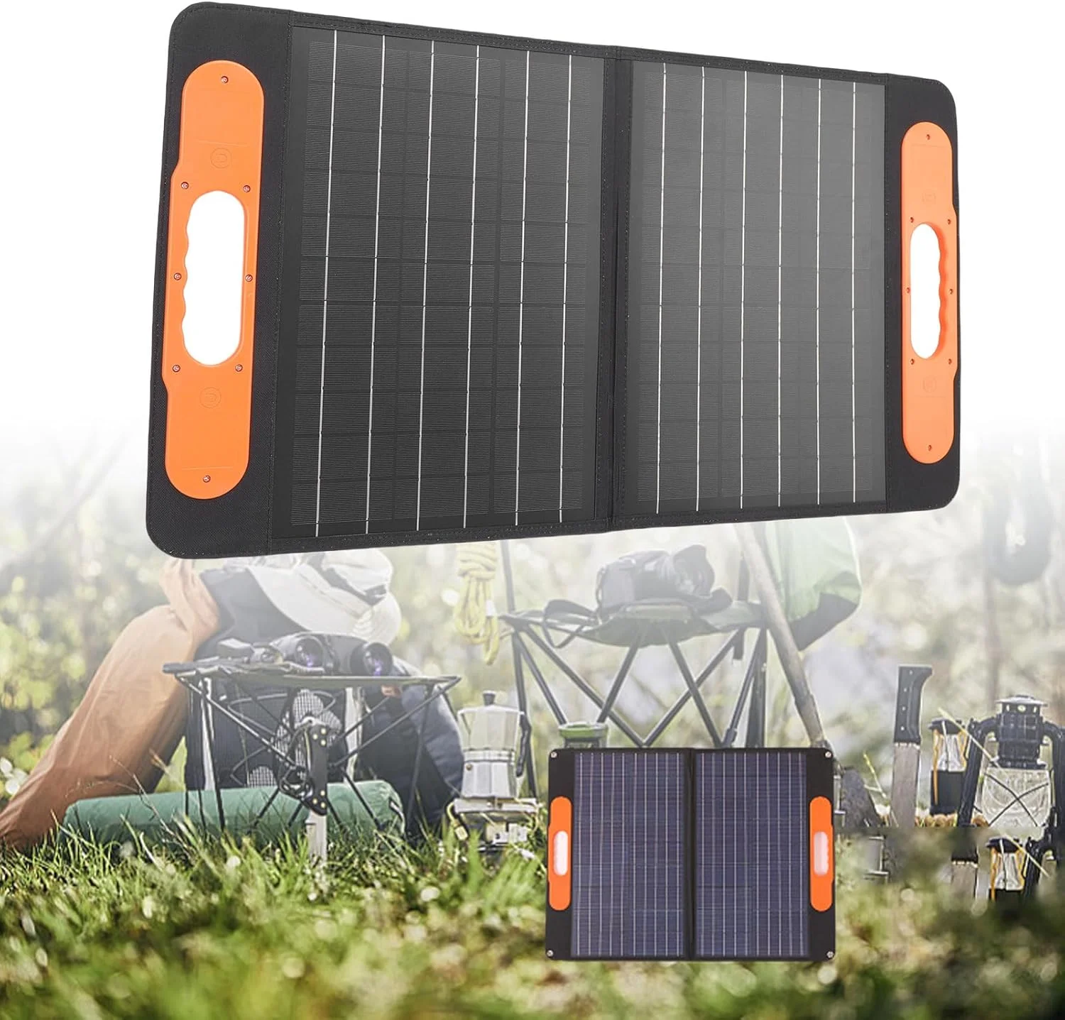 شارژر پنل خورشیدی تاشو 100 واتی OVAQUIXI، فناوری مونوکریستالی، انرژی با راندمان بالا، طراحی جمع و جور برای کمپینگ و استفاده اضطراری شارژر پنل خورشیدی تاشو 100 واتی OVAQUIXI، فناوری مونوکریستالی، انرژی با راندمان بالا، طراحی جمع و جور برای کمپینگ و استفاده اضطراری